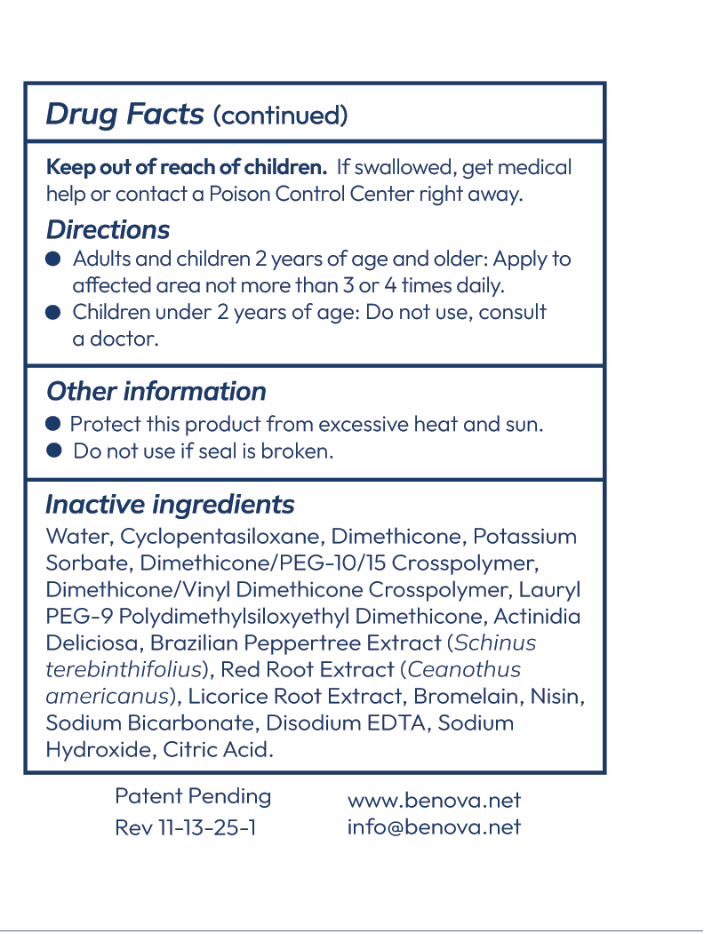 Drug facts label with text and product details on a white background